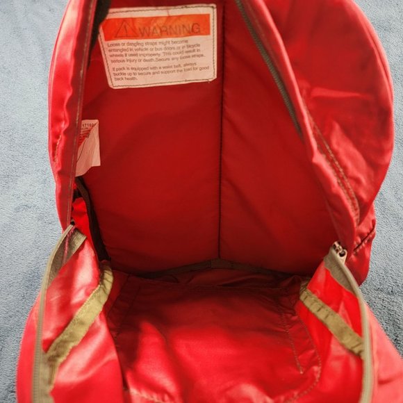 LL Bean Deluxe Book Pack 32L Nylon Backpack Red School Casual Outdoors - Picture 6 of 10